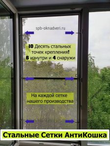 Стальная сетка АнтиКошка стальные надежные крепления